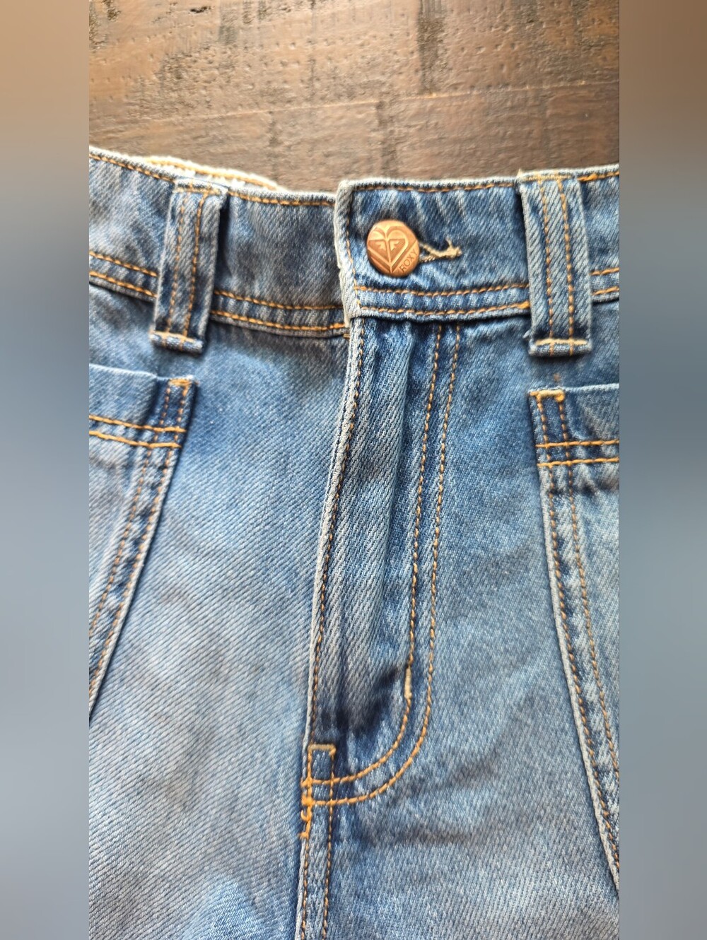 Roxy Light Blue Denim Pocket Shorts - Picture 3 of 7